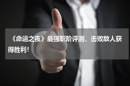  《命运之夜》最强职阶评测，击败敌人获得胜利！