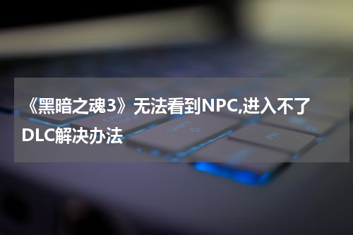 《黑暗之魂3》无法看到NPC,进入不了DLC解决办法