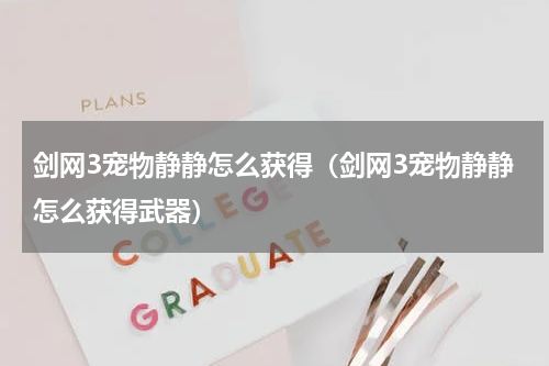 剑网3宠物静静怎么获得（剑网3宠物静静怎么获得武器）