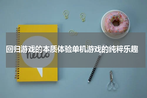  回归游戏的本质体验单机游戏的纯粹乐趣