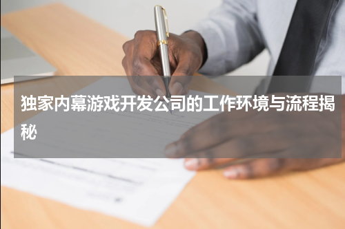 独家内幕游戏开发公司的工作环境与流程揭秘