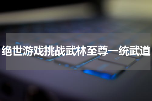 绝世游戏挑战武林至尊一统武道