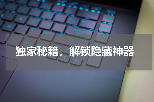  独家秘籍，解锁隐藏神器