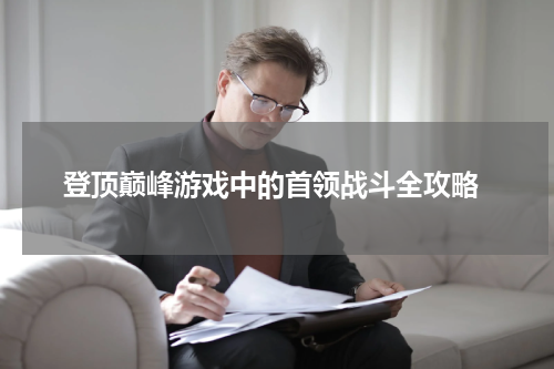 登顶巅峰游戏中的首领战斗全攻略