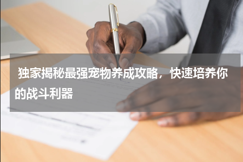 独家揭秘最强宠物养成攻略,快速培养你的战斗利器