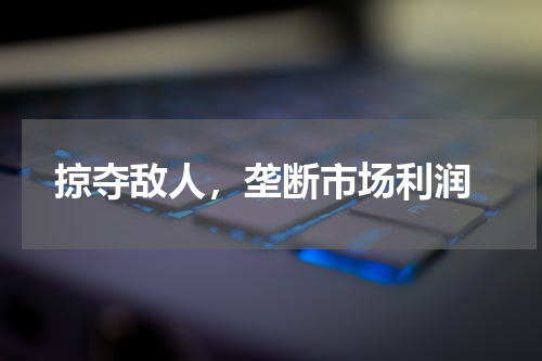  掠夺敌人，垄断市场利润