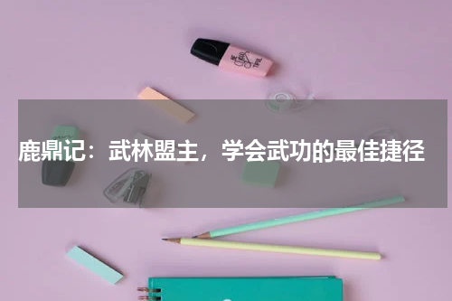  鹿鼎记：武林盟主，学会武功的最佳捷径