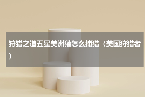 狩猎之道五星美洲獾怎么捕猎（美国狩猎者）