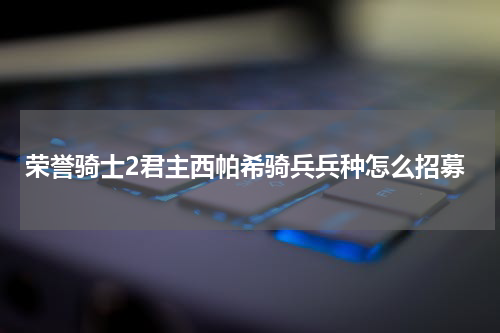 荣誉骑士2君主西帕希骑兵兵种怎么招募