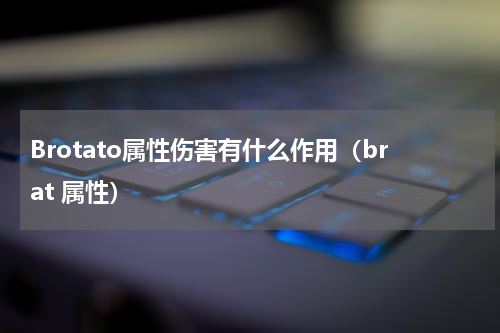 Brotato属性伤害有什么作用（brat 属性）