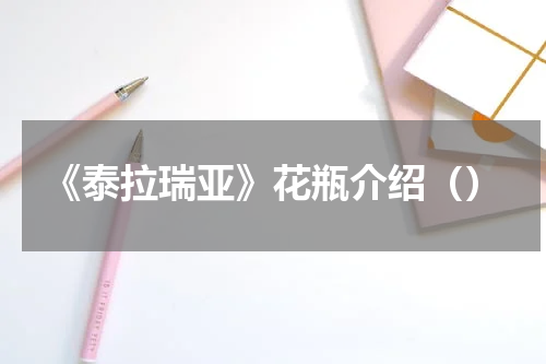 《泰拉瑞亚》花瓶介绍（）