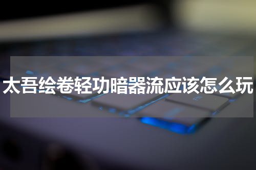 太吾绘卷轻功暗器流应该怎么玩