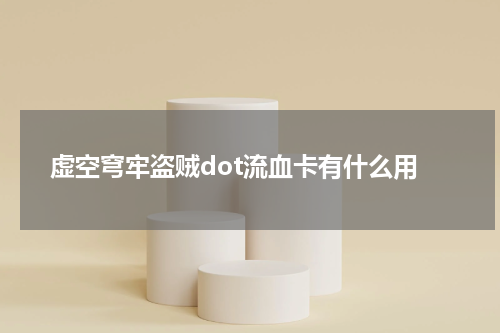 虚空穹牢盗贼dot流血卡有什么用