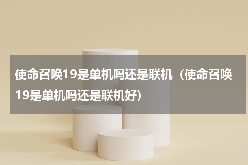 使命召唤19是单机吗还是联机（使命召唤19是单机吗还是联机好）