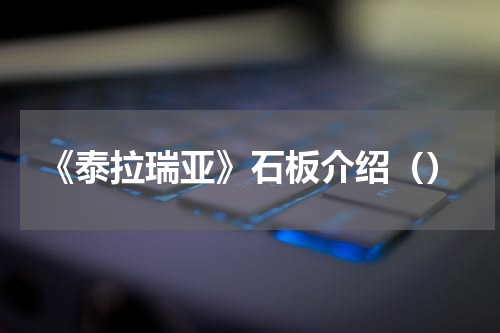 《泰拉瑞亚》石板介绍（）